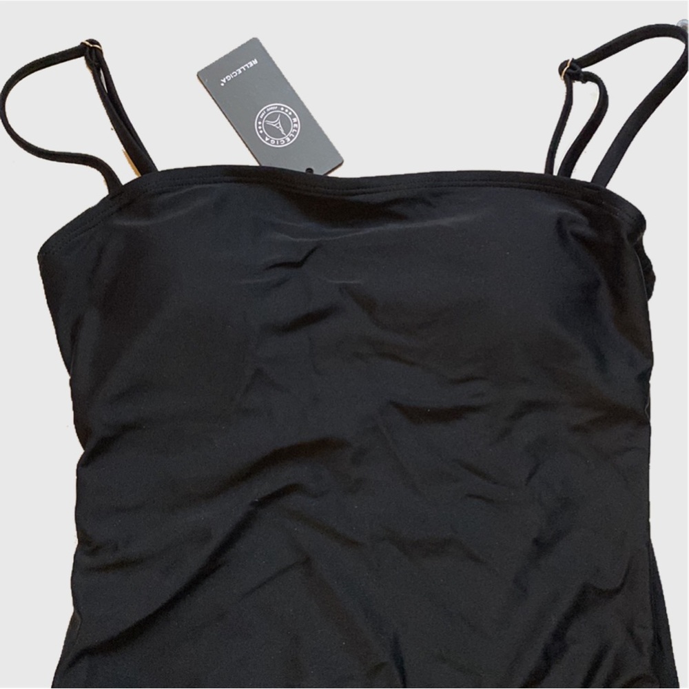 Black Bandeau One Piece Swimsuit - Picture 3 of 6